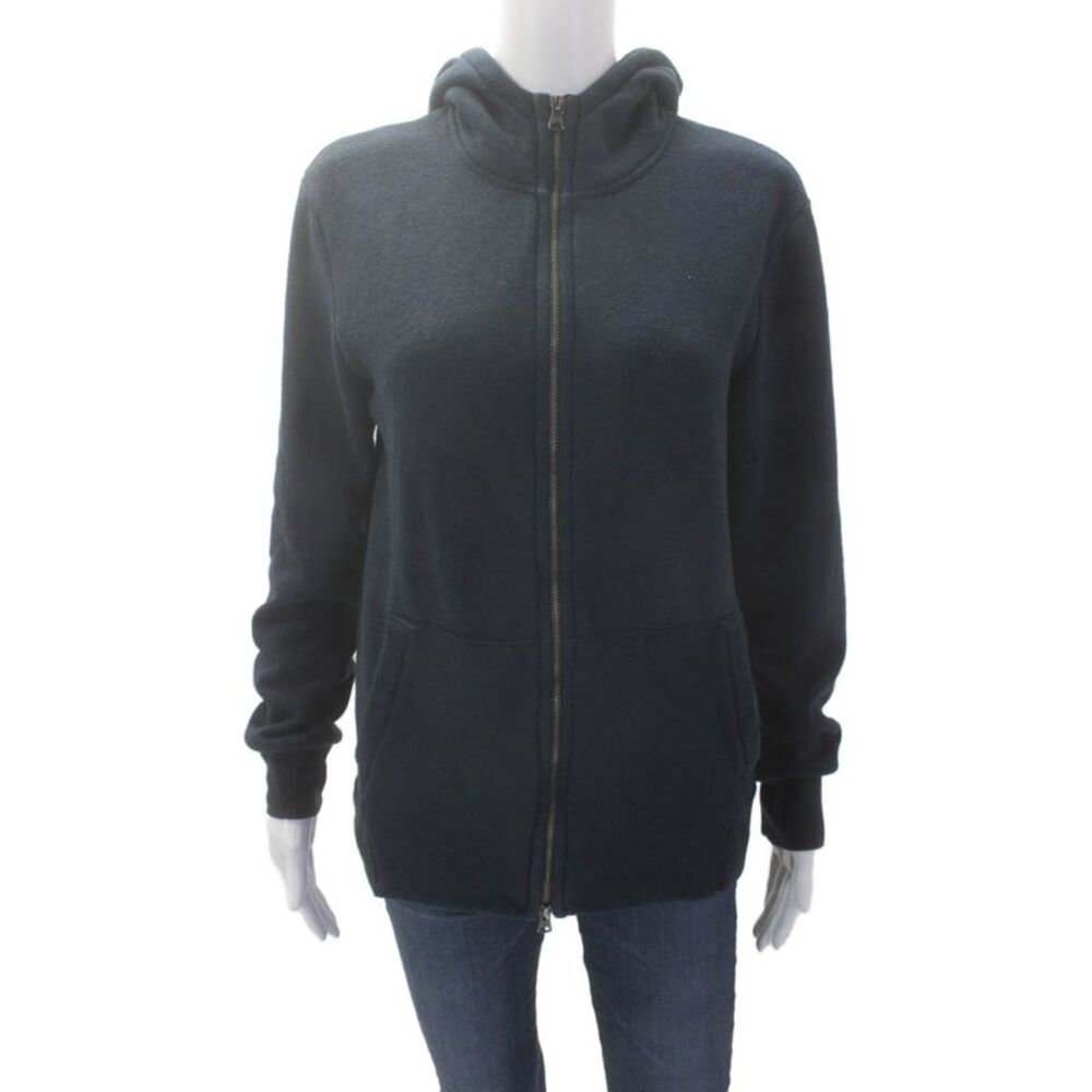 Bonobos Womens Full Zipper Hooded Sweater Navy Blue Cotton Blend Size Small